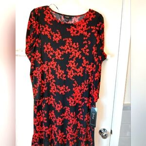 Red and black dress